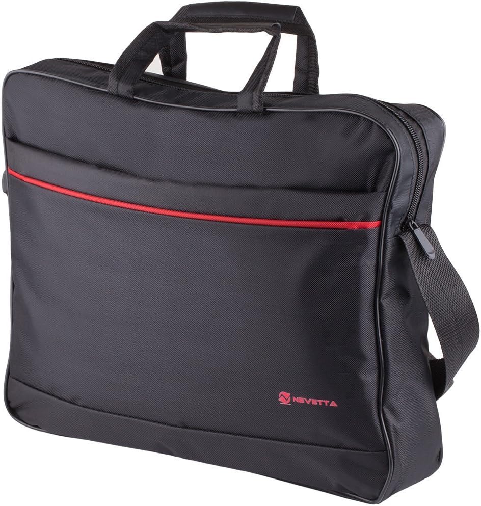 Nevetta Laptop and Tablet Messenger Nylon Case Bag 15.6-inch (Black)