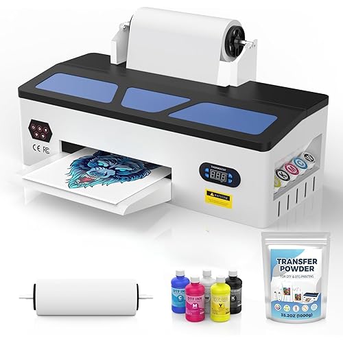 A3 DTF Printer - A3 DTF Transfer Printing Machine, Direct to Film Printer with White Ink Circulation System, DIY Print for Dark and Light Clothing