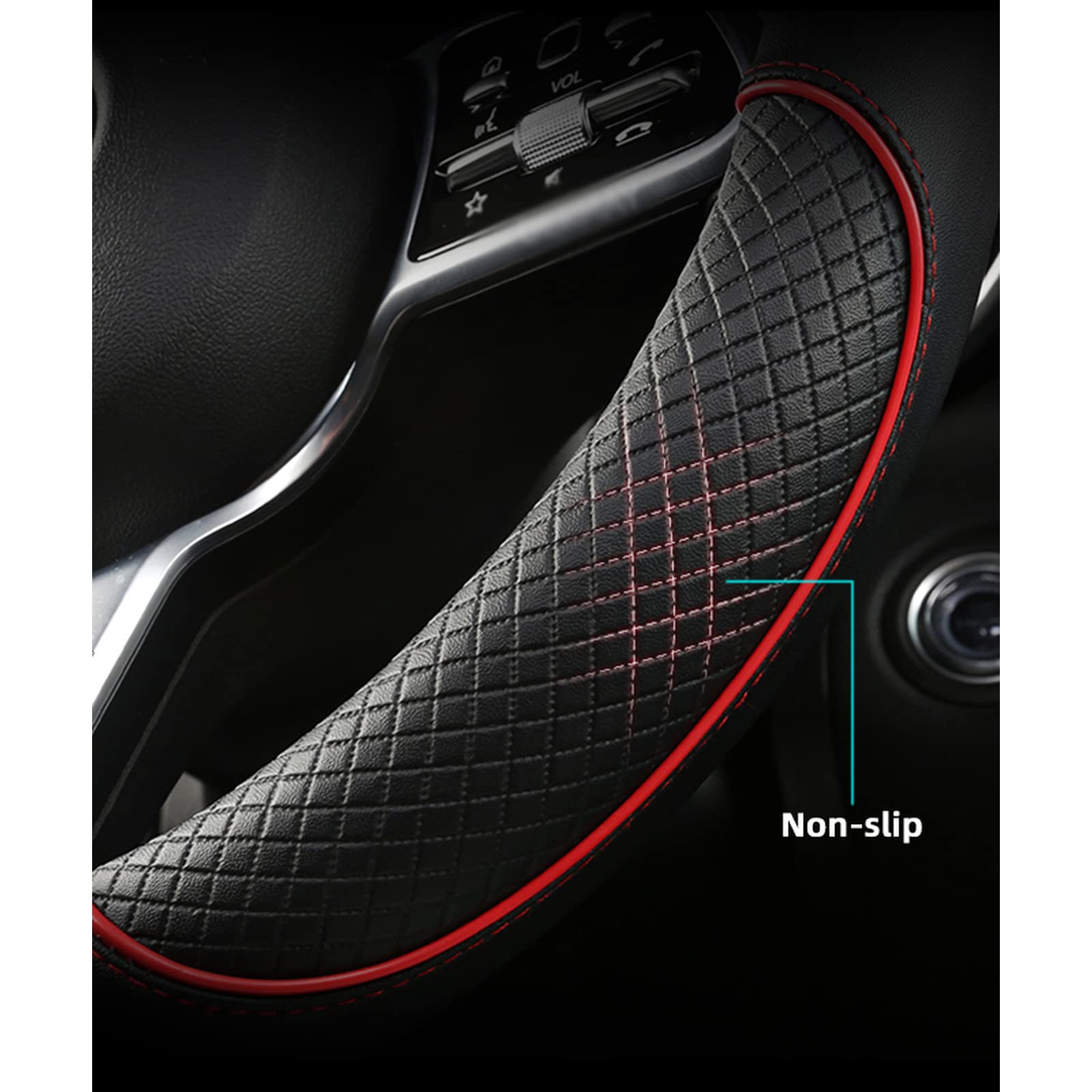 Coprivolante In Pelle Microfibra Rosa Per Kia Sportage 3 (2011-2014) E Ceed (2010-2012) – Antiscivolo, Traspirante, Diametro 38 Cm