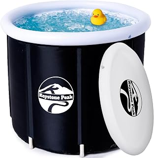 Keystone Peak Ice Bath - New 2023 - Boost Your Immune System & Improve Recovery + Cold Plunge tub + Portable Ice Bath tub for Athletes & Special Forces + Cold Water Therapy Tub
