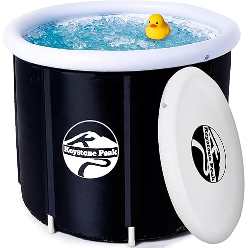 Keystone Peak Ice Bath - New 2023 - Boost Your Immune System & Improve Recovery + Cold Plunge tub + Portable Ice Bath tub for Athletes & Navy Seals + Ice Baths and Soaking + Cold Water Therapy