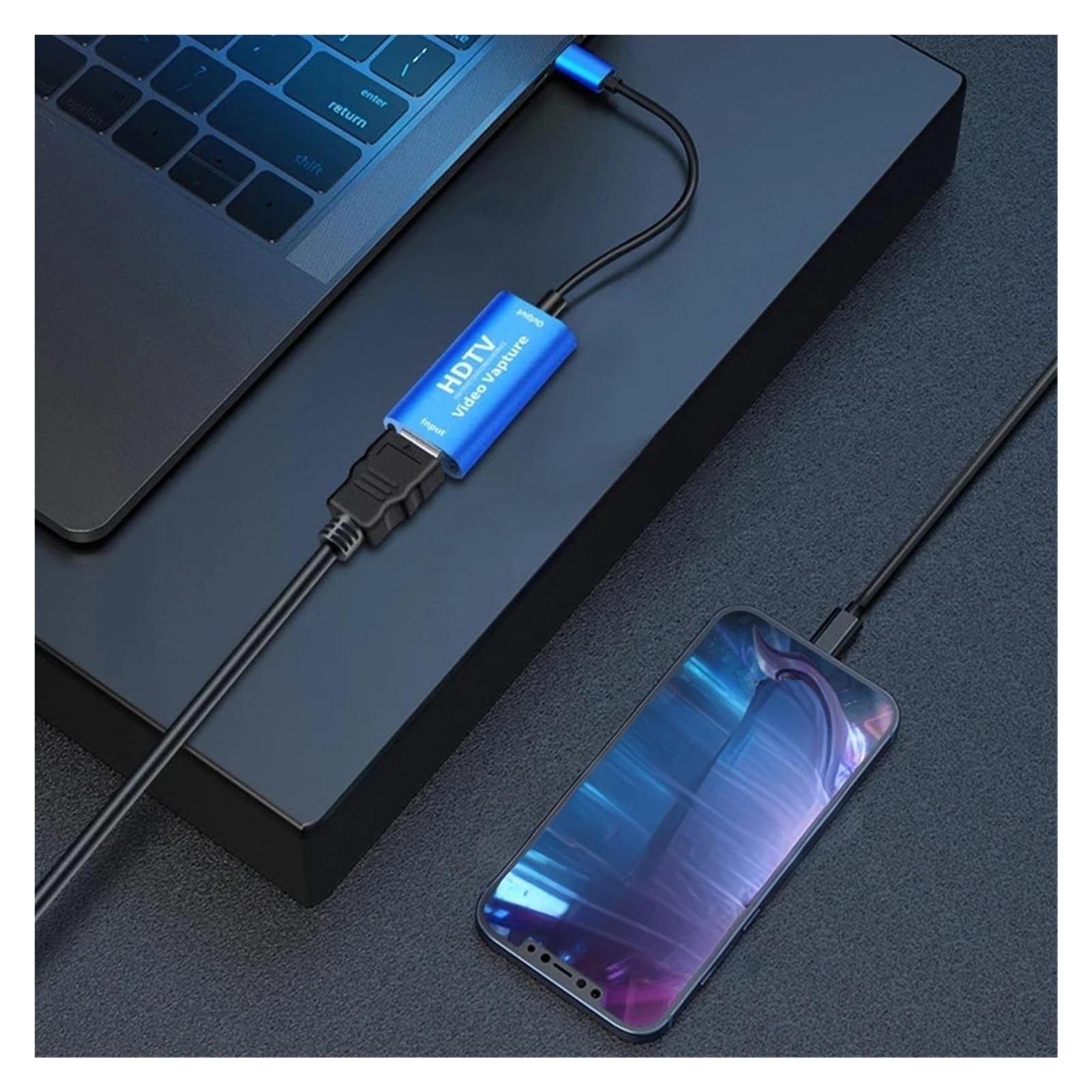 2 Tarjetas de Captura Video compatibles con USB Tipo C 3.1 a HDMI, 4K, 1080P, USB-C, HD, for PC, Juegos, cámara, grabación y transmisión en