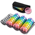 Upgrade Monthly Pill Organizer 2 Times A Day,One Month Box AM PM,Daily Cases Large 4 Week,Medication 28 Days Dispenser for Pills,Fish Oils, Vitamin,Supplement(Rainbow)