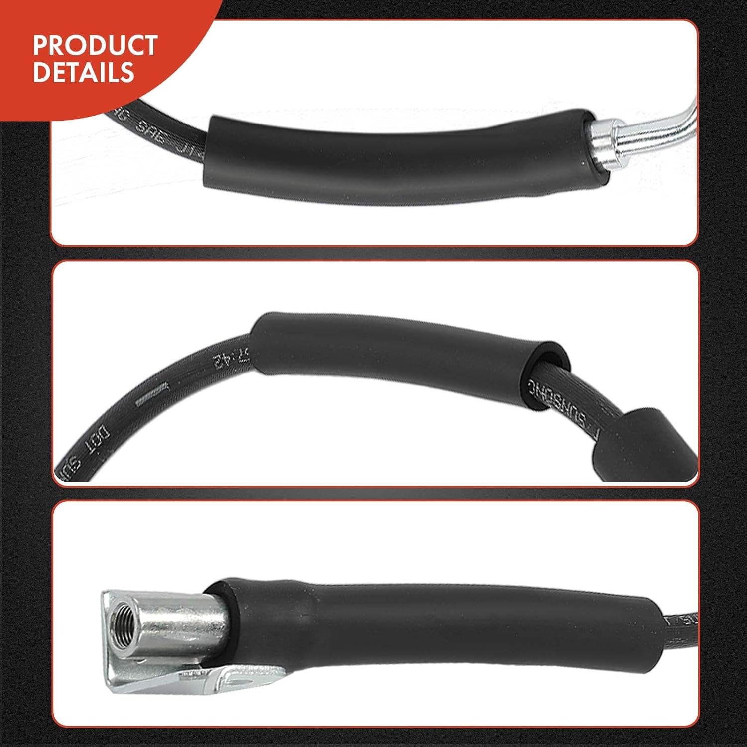 A-Premium Rear Driver and Passenger Side Brake Hydraulic Hose Compatible with Select Ford and Lincoln Models - Expedition 1997-2001, Navigator 1998-2001 - Replace# XL1Z2A442AB (Pack of 2)