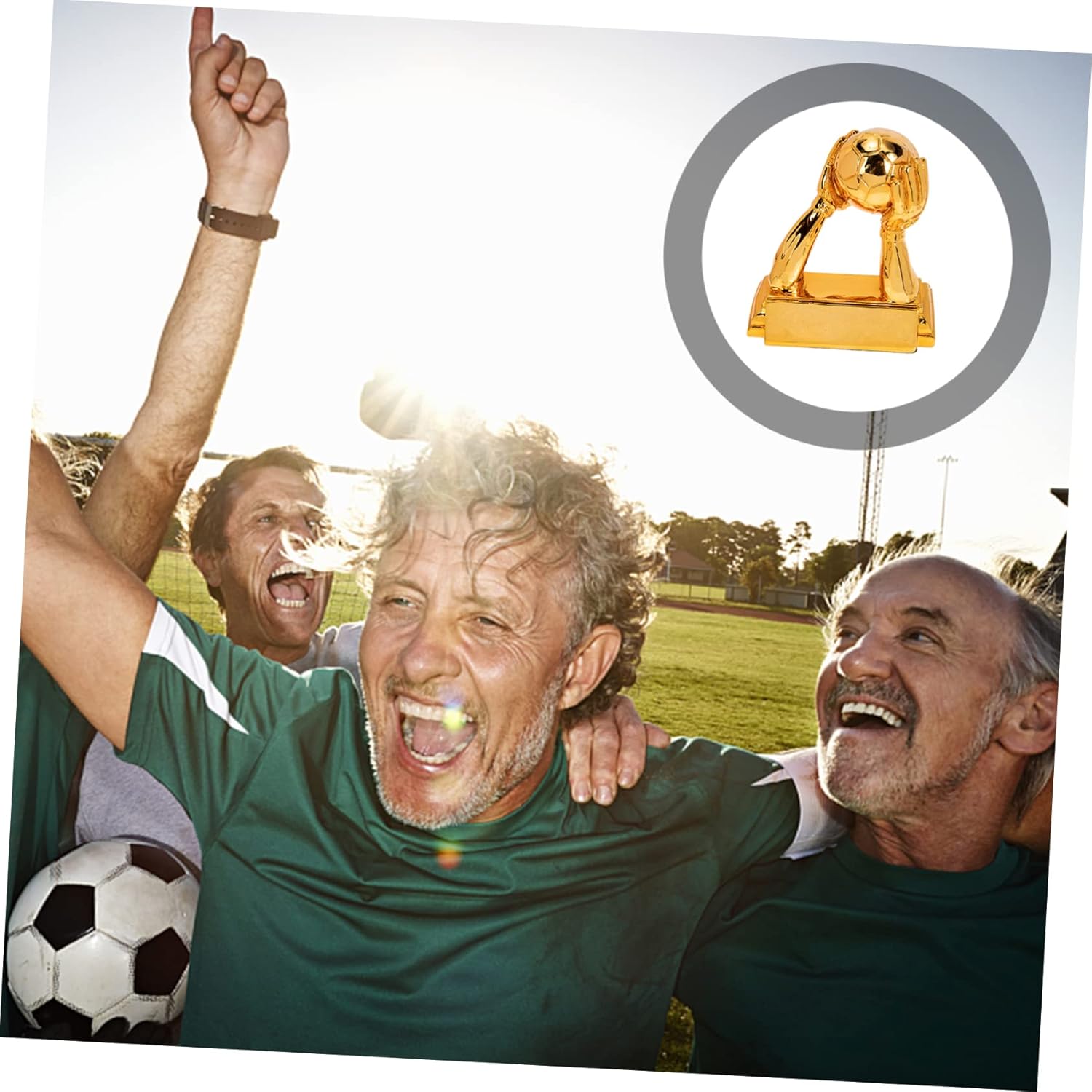 VICASKY Soccer Trophy Goalie Award Custom Engraving Decorative Football Award for Fans for Home and Office Decoration