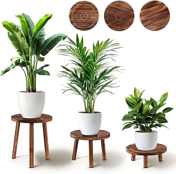Yedcxup Plant Stand Indoor,3 Pcs Corner Plant Stand,Plant Shelf,Potting Bench,Suitable for Indoor and Outdoor Scenarios Such