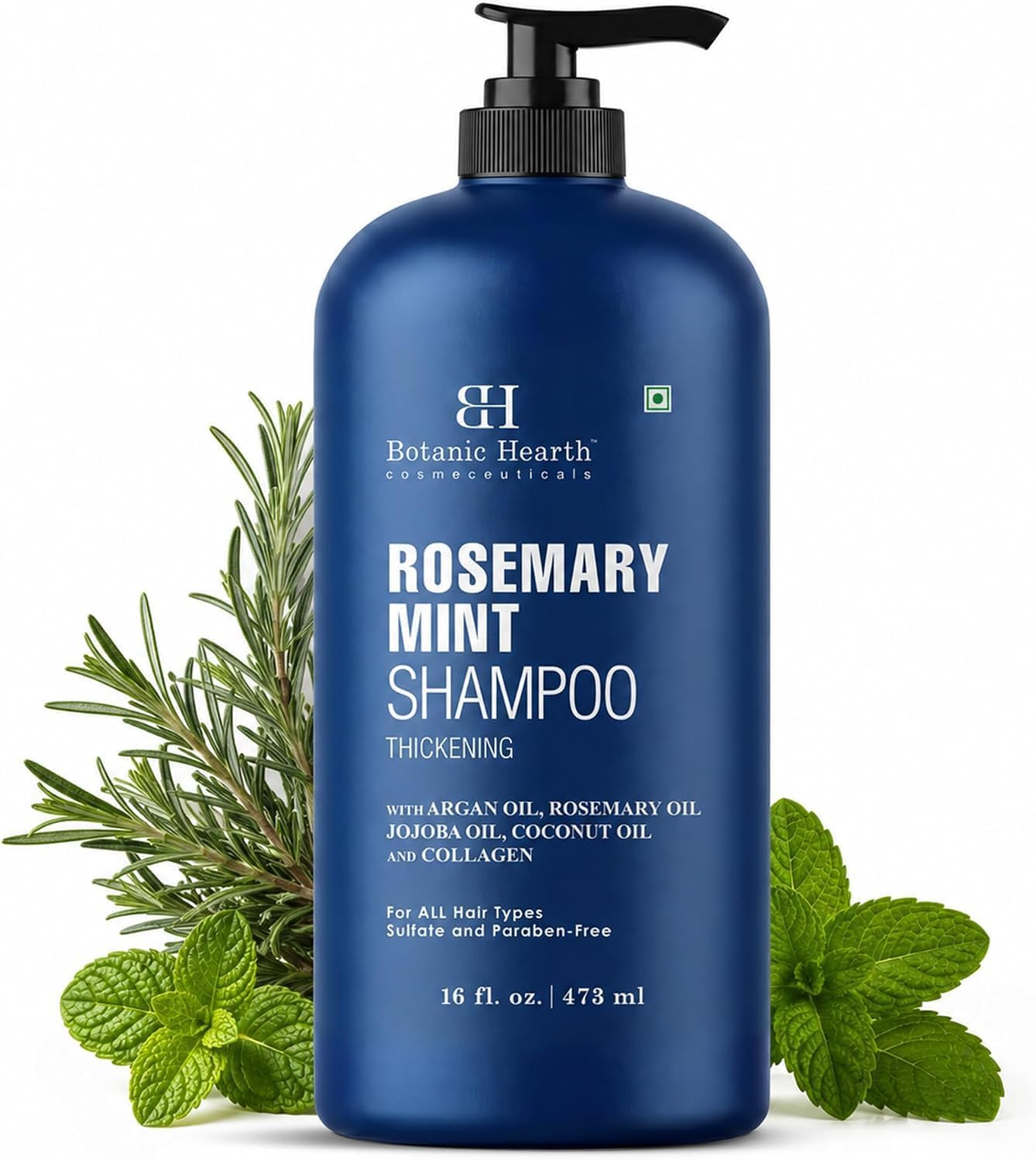 Botanic Hearth Rosemary Shampoo for All Hair Types, 473 ml