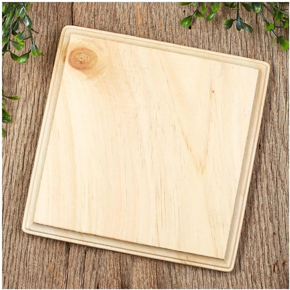 Pack of 4 Unfinished Wood Beveled Edge Oval Plaques from Factory Direct Craft - Blank Wooden Oval Signs for DIY Crafts and Projects (7 Inches x 9 Inches)