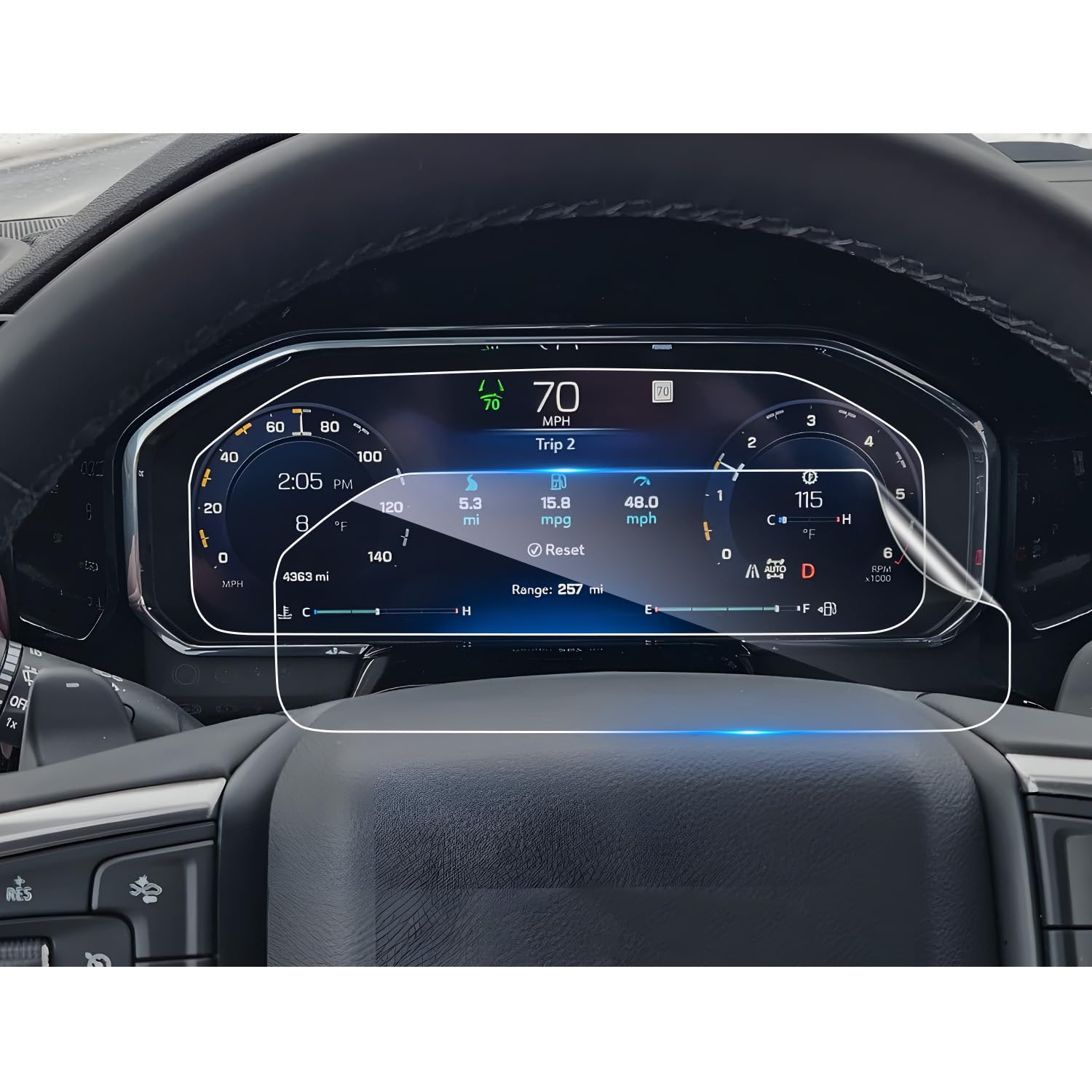 CDEFG 2Pcs for 2026 Chevy Silverado Screen Protector 12.3-Inch Dash