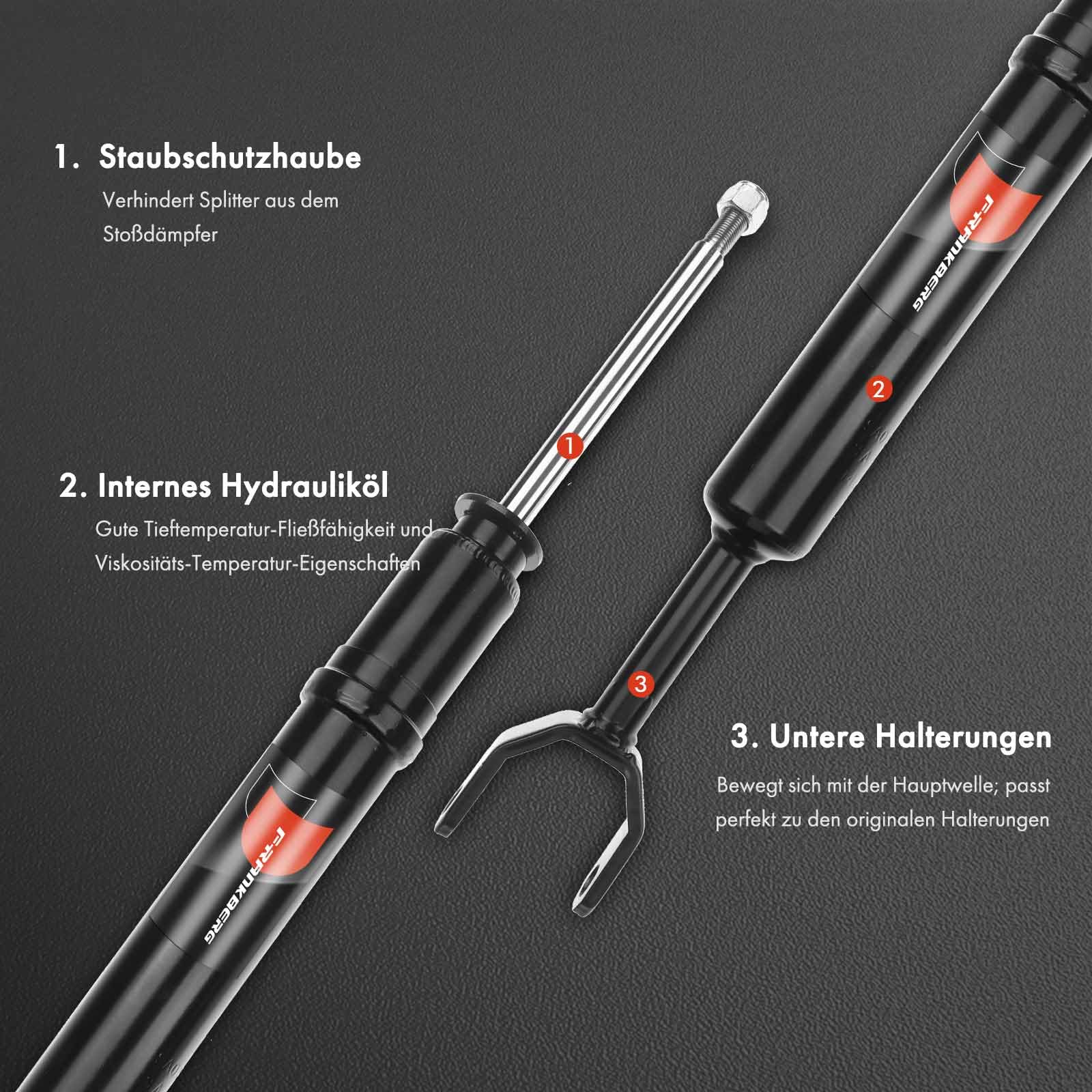 Frankberg Stoßdämpfer Gasdruck Vorne | 2 Stück | Produktbild-Vorschau 9