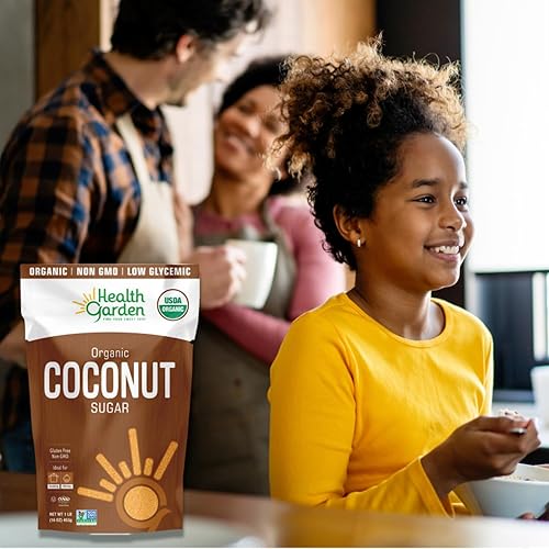 Miniatura 11 de Health Garden Azúcar de palma de coco orgánico, sin OMG, sin gluten, sustituto edulcorante, kosher, todo natural (4 libras)
