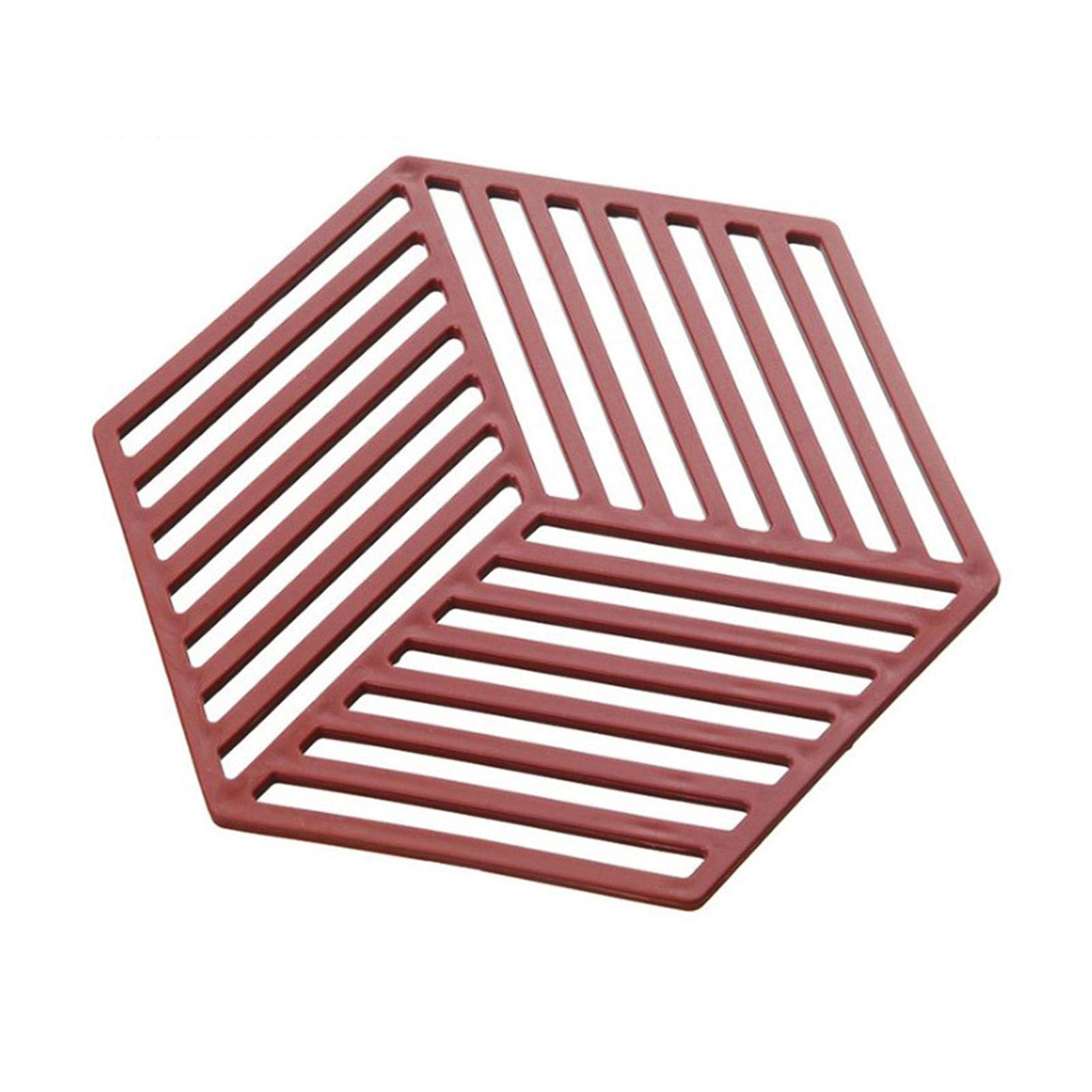 matumou Hollow Heat Resistant Trivet for Hot Dishes Non-Slip Silicone Table Mat for Pots Scratch-Proof for Kitchen