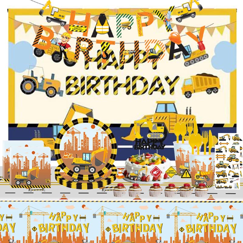My Party BoxCorner - Construction Cars 1 Birthday Decorations and Supplies