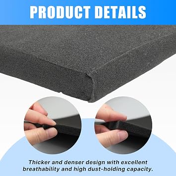 air filter foam Universal 300 x 210 x 25 mm, air filter sponge for motorbikes, mopeds, scooters, quads, lawnmowers, brush cutters and vacuum cleaners (300x210x25mm)