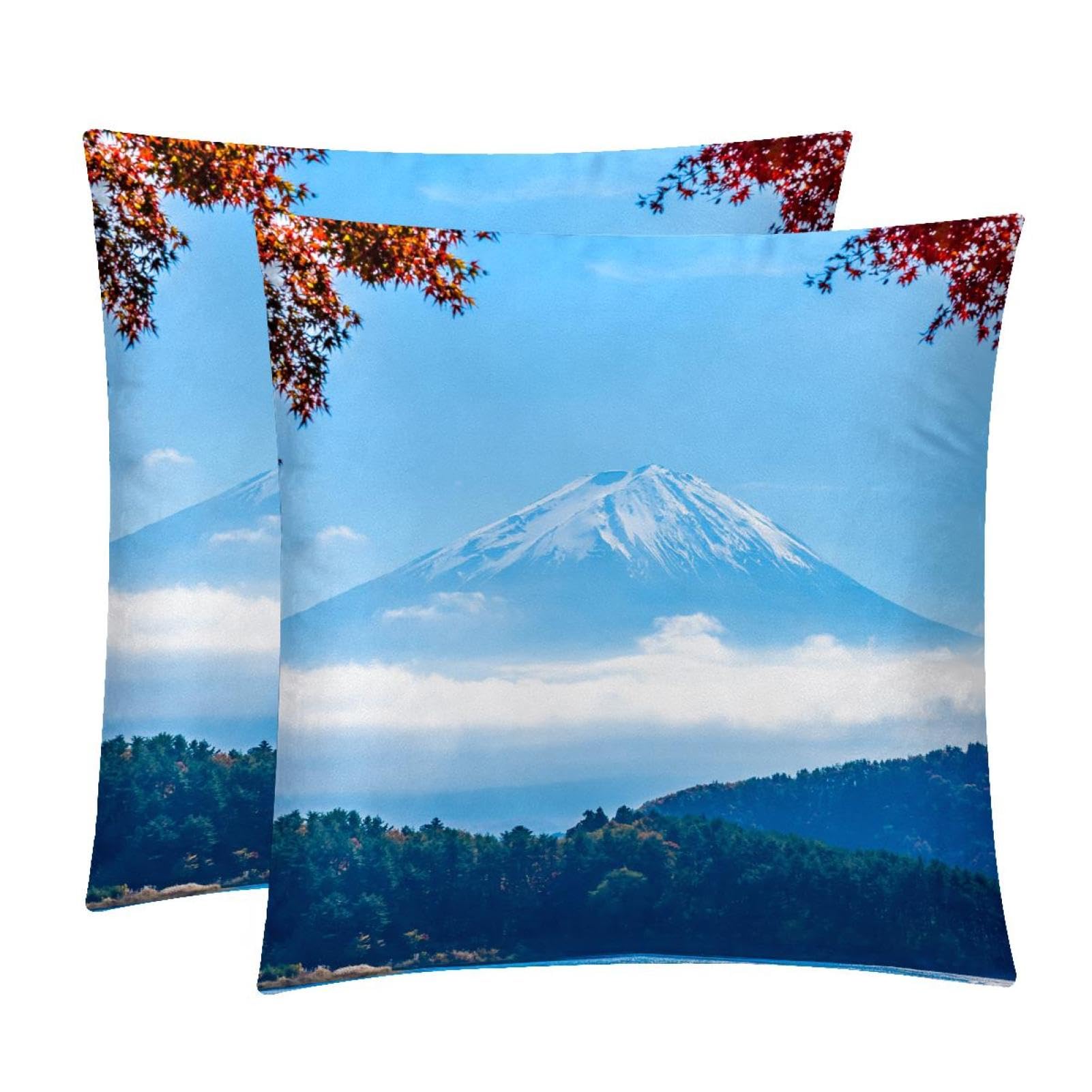 TDGKPZ Mountain Throw Pillow Covers 2 Pack Cushion Cases Decorative Pillow Cases Home Decor 40x40cm