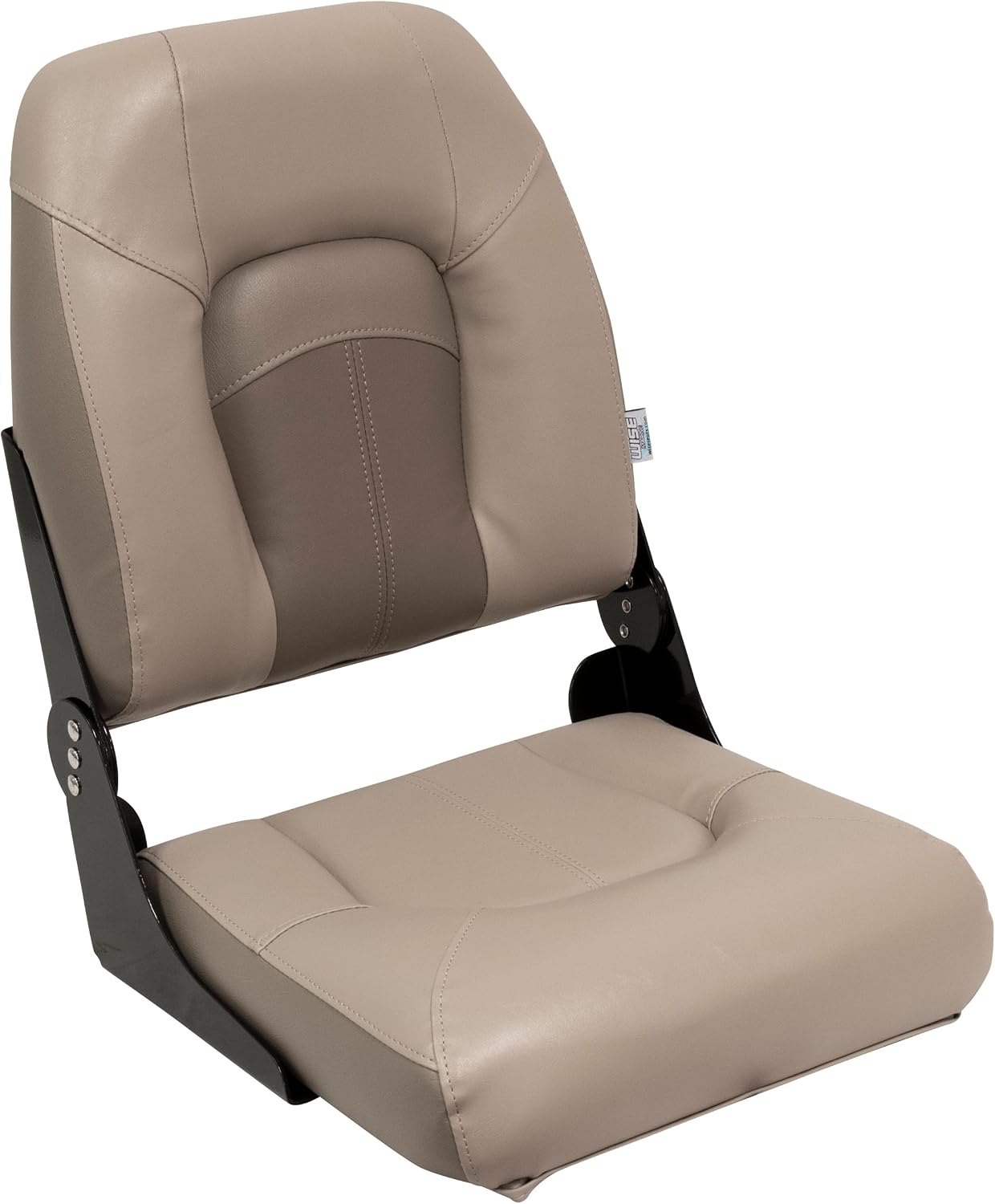 Wise BM1461-1749 Premier Series Pontoon High Back Fold Down Seat, Mocha/Mushroom/Café