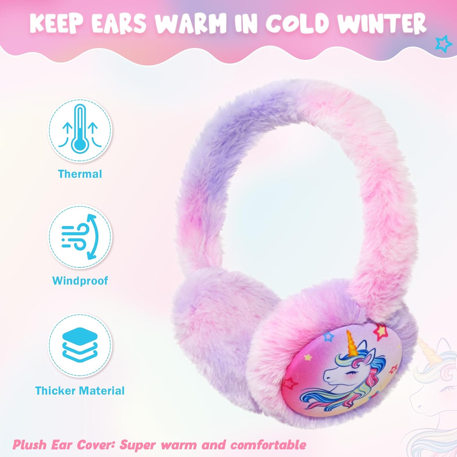 Kids Earmuffs Warmer Ear muffs Winter Fleece Earmuffs Warm Ear Covers for Toddle Girls Boys - Image 4