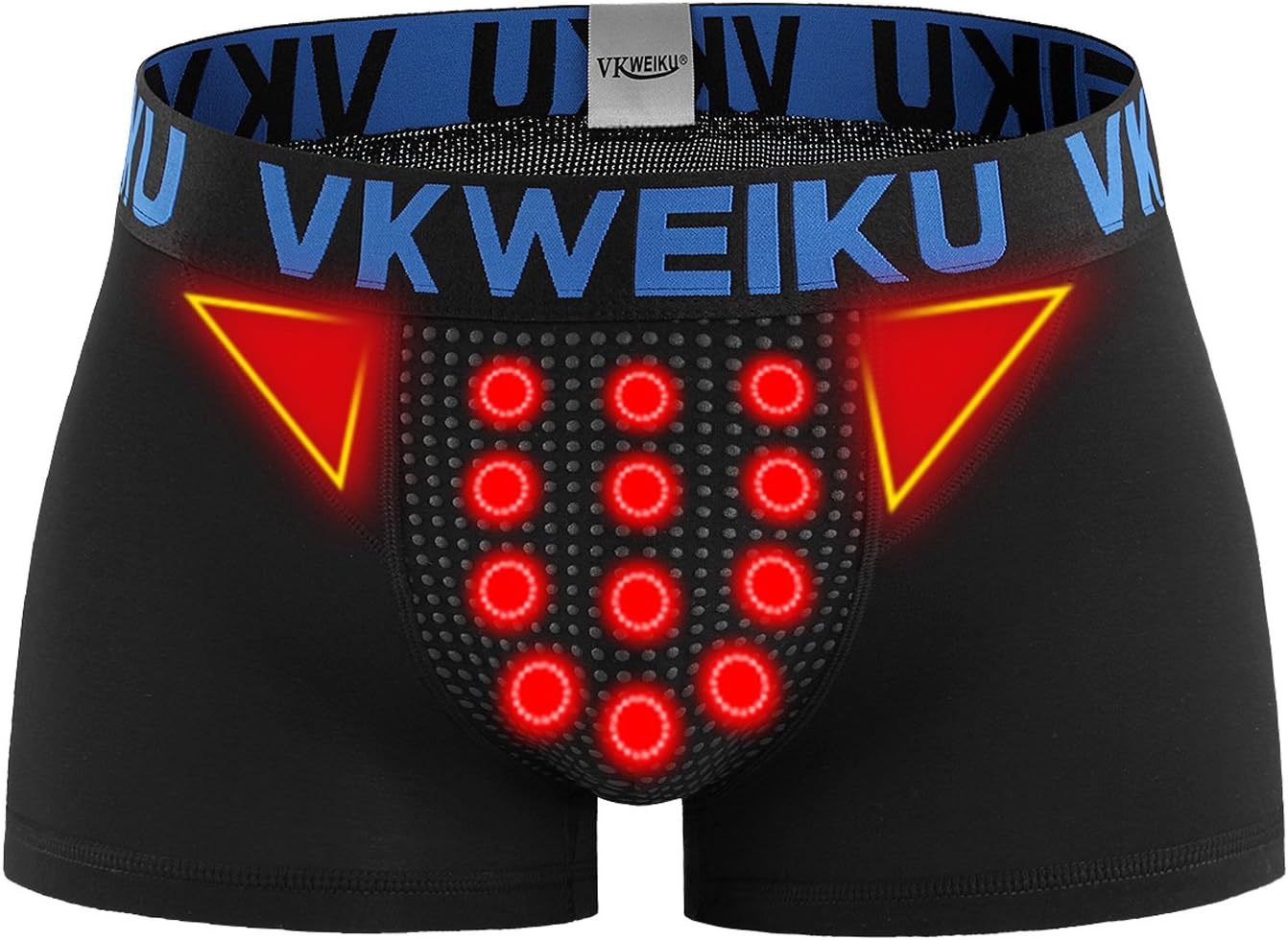 VKWEIKU Classic Mens Magnetic Health Boxer Brief - Magnet Therapy, Far-Infrared Fibre, Supportive Pouch, Super Soft Micro Modal - Unique Underwear Shorts Trunk Non-Invasive