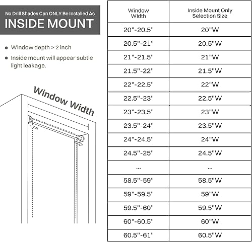 Miniatura 7 de Persiana enrollable 100% opaca  Instalación sin taladro y sin herramientas  Protección UV  Tela de fácil cuidado  Persiana enrollable para ventanas