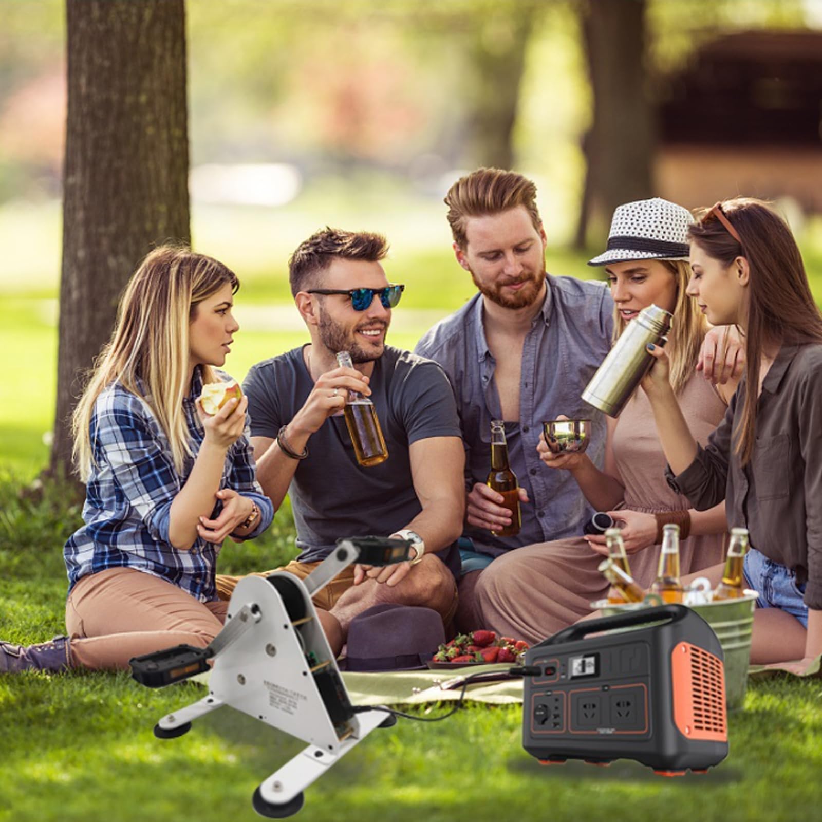 Generator pedałów nożnych, zasilacz awaryjny, podwójne szybkie ładowanie USB, odpowiedni do użytku domowego i zewnętrznego, wyjście 1-35 V, idealny na kemping i zasilanie rezerwowe