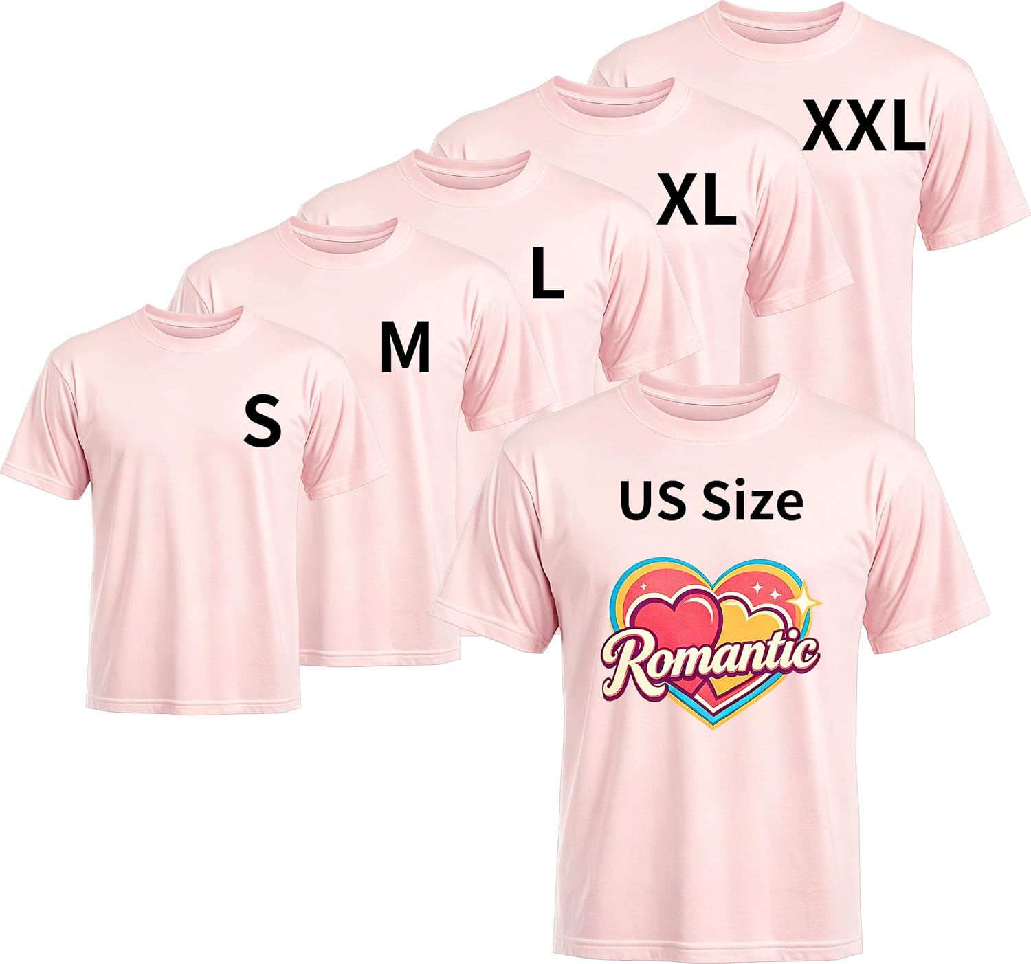 Joyclub 5 PCS Unisex Sublimation Blanks Bulk Polyester T Shirts for Sublimation Crew Neck Short Sleeve Wholesale DIY Gifts