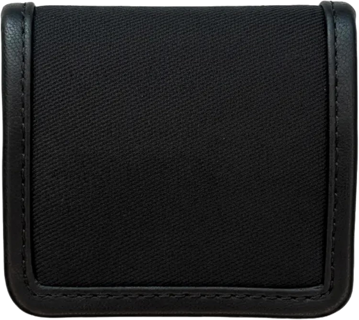 Original Nicotine Pouch Holder EDC for Zyn, Slim Zyn Holder and Compact Holder Case in Black Twill with Black Leather Trim
