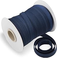 Vista 17 de Cinta al bies de doble pliegue de 1/2 pulgada, cinta al bies de doble pliegue de 55 yardas, carrete continuo a granel para coser ropa, acolchado