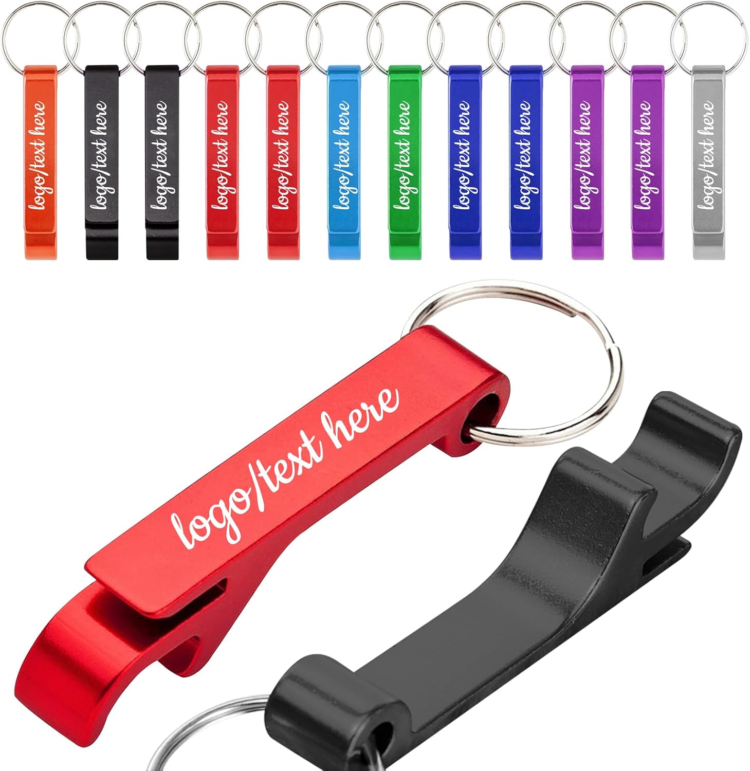 36pcs Personalized Bottle Opener Keychain Custom Engraved Any Logo/Text, Beer Beverage Aluminum Bottle Opener for Party Favor,Birthday,Bar,Wedding,Guests,Anniversaries,Christmas (Colorful)