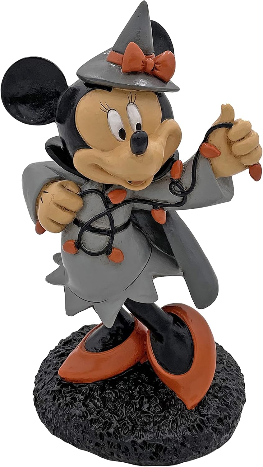 Disney Halloween Minnie Mouse is Dressed in a Witch Costume Outdoor Garden Statue, Officially Licensed Disney Product