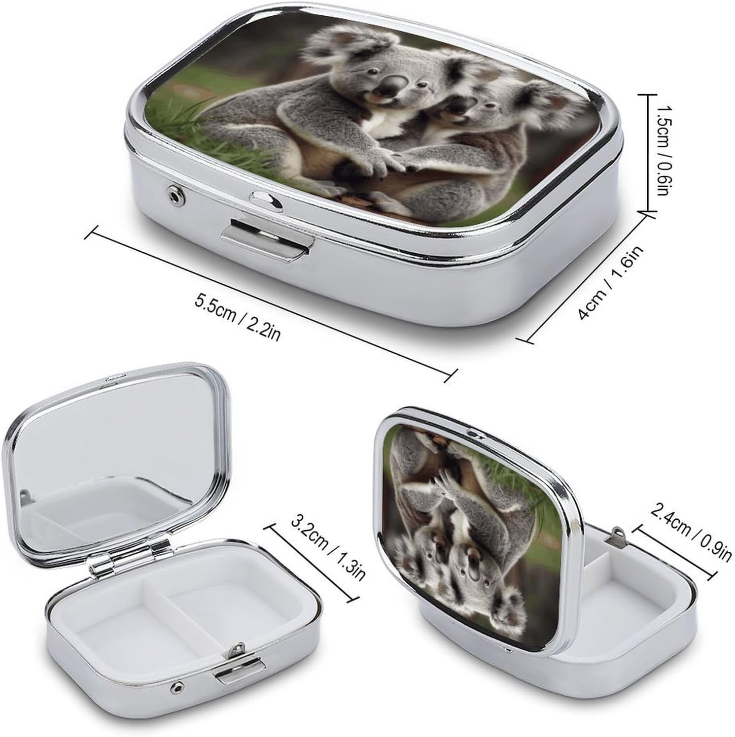 Cute Koala Bear Travel Pill Organizer Pill Case image 2