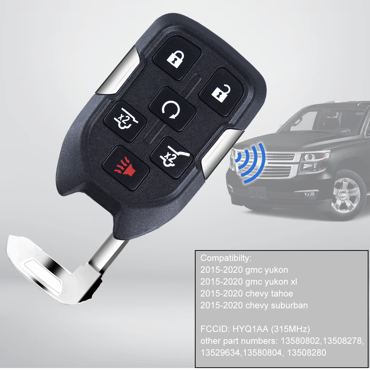 Carcasa Para Control Remoto Chevrolet Suburban Tahoe | Meses Sin Interés