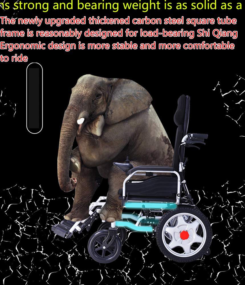Sedia a rotelle elettrica Super Resistente con batterie al Litio/Extra Potente/Solo 26,50 kg/Prezzo Ridotto Iva/2 Anni di Garanzia Reso Gratuito