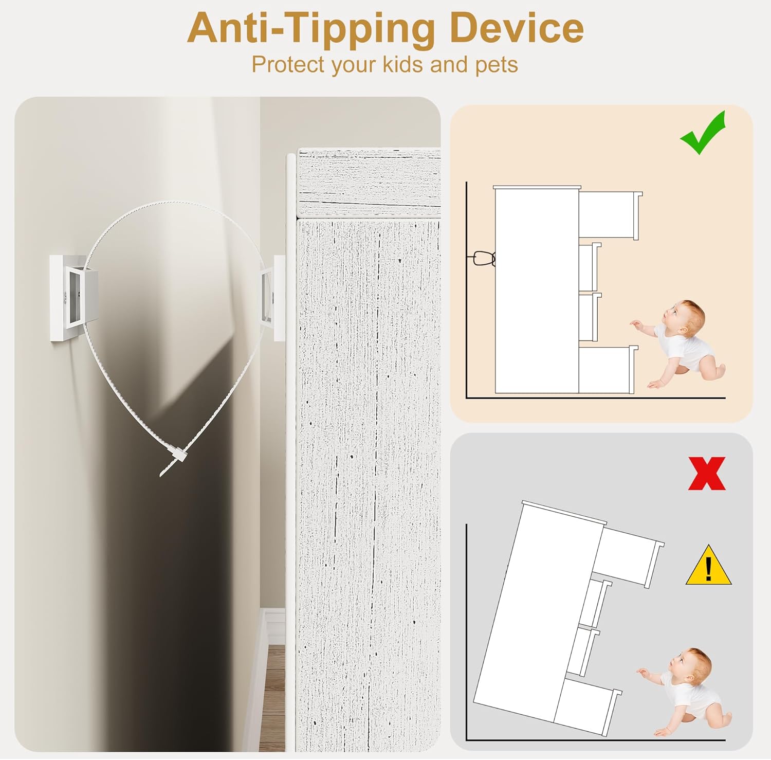 GarveeHome 8 Drawer Dresser for Bedroom, 54 in Wide Double Chest of Drawers with Large Storage, Modern Dresser Organizer Closet for Living Room, Nursery and Hallway