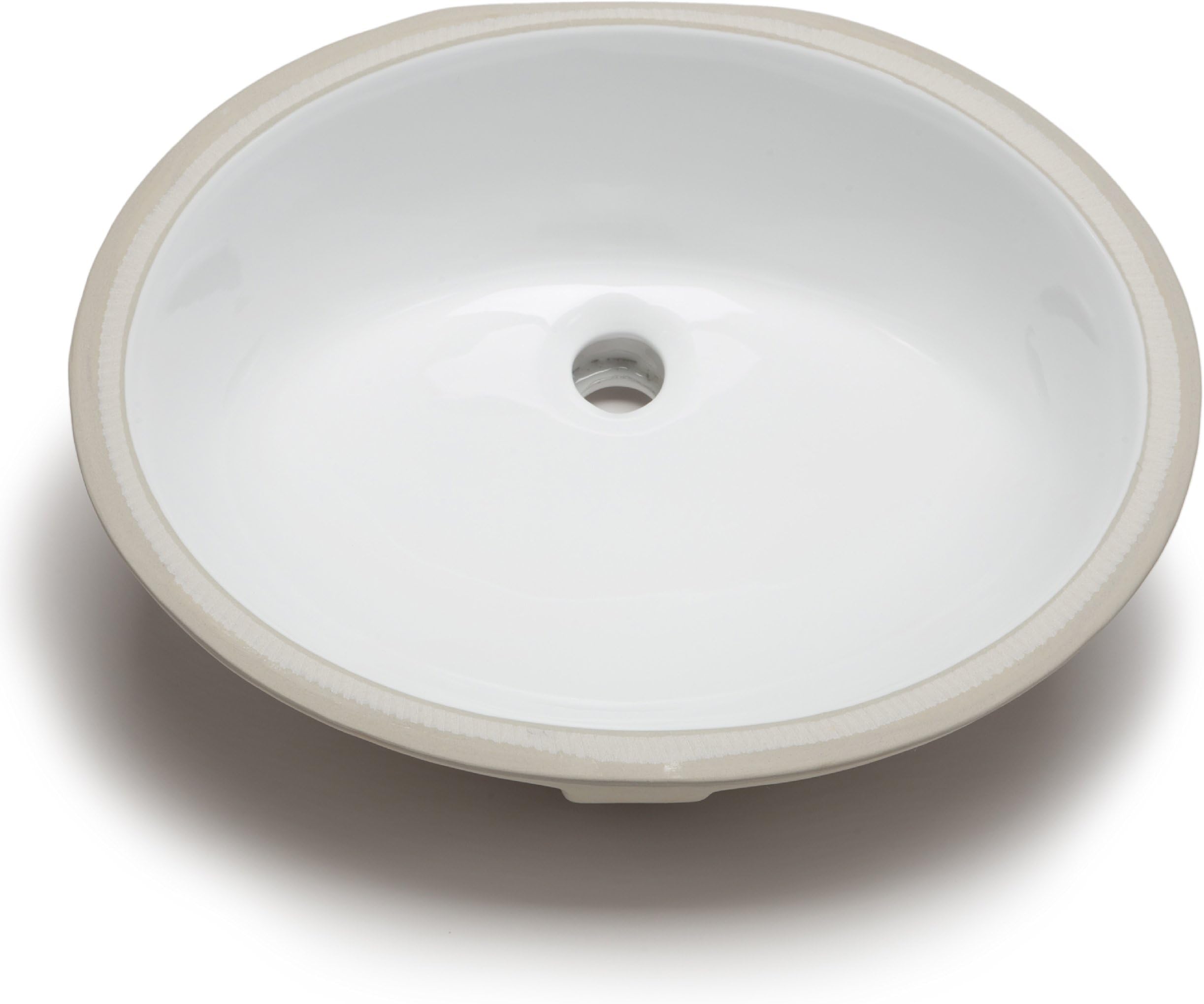 VC006 Medium Oval Ceramic Bathroom Sink, White