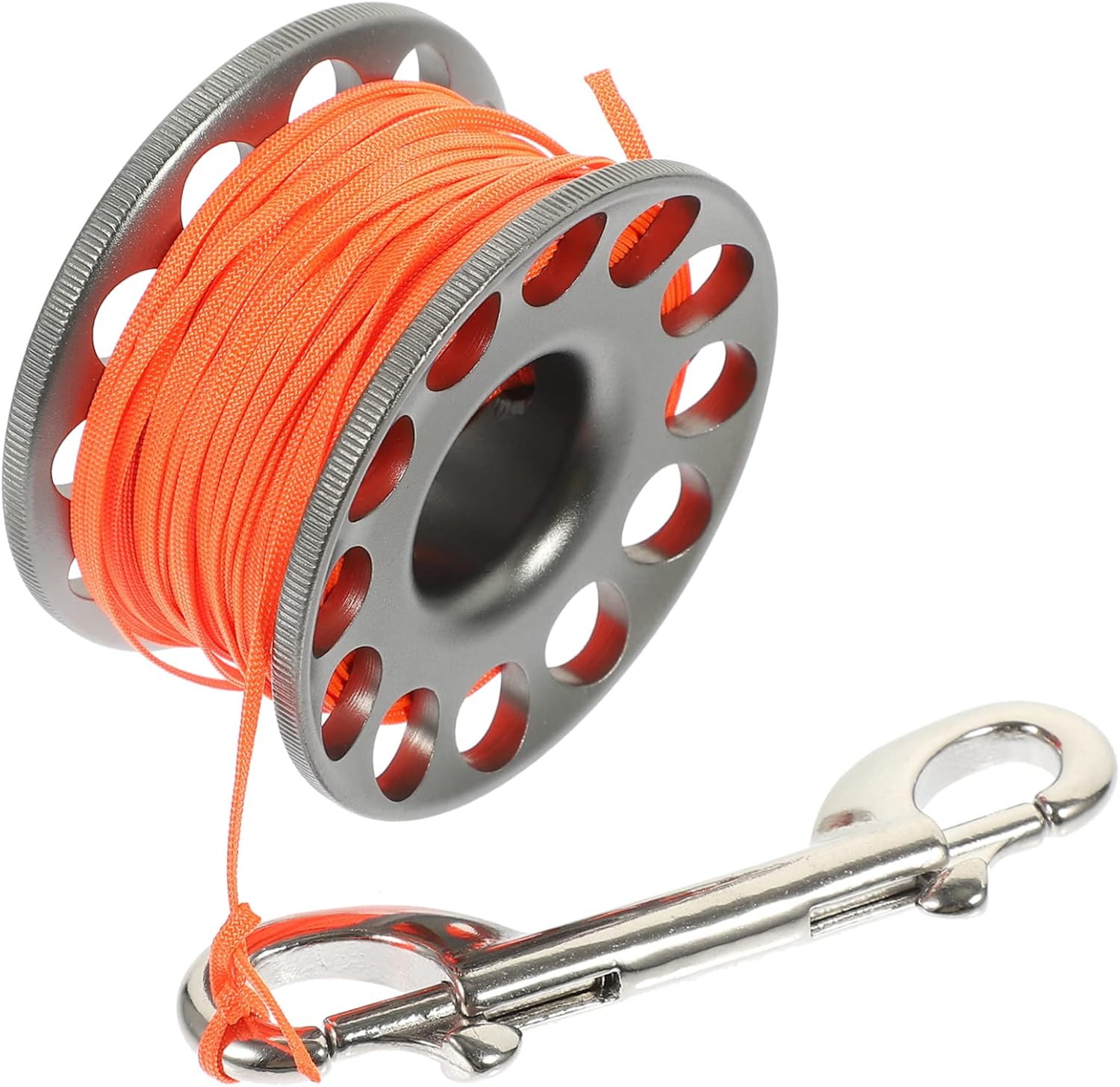 Happyyami Aluminum Alloy -winder Dive Reel Stainless Clips Marine Scuba Diving Spool Buoy for Ocean Diving Accessories