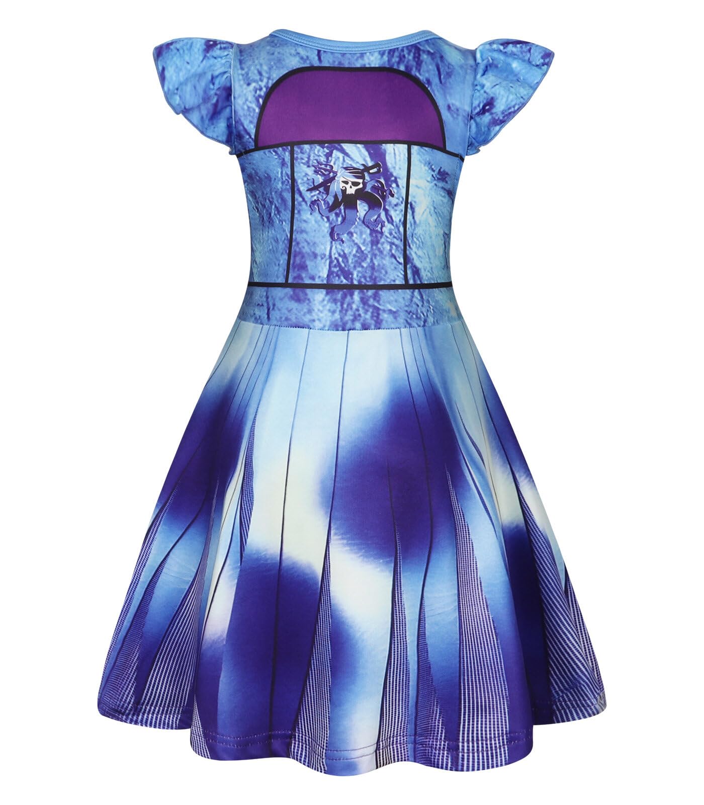 Berich Blue Costume Princess Dressing Up Halloween Christmas Cosplay Therm Party Outfit World Book Day Costumes for Girls Dress Up 2-3 Years(Blue,110) - Image 2