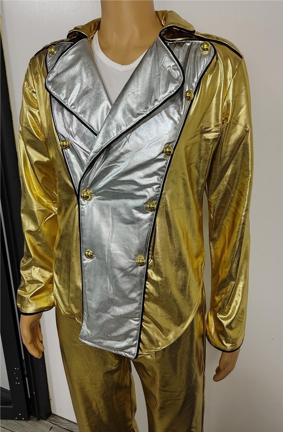 ZBH1985 Michael J kostium dla dzieci, złoty i srebrny, HIStory World Tour, kurtka ze spodniami, karnawał Halloween, 5-10 lat
