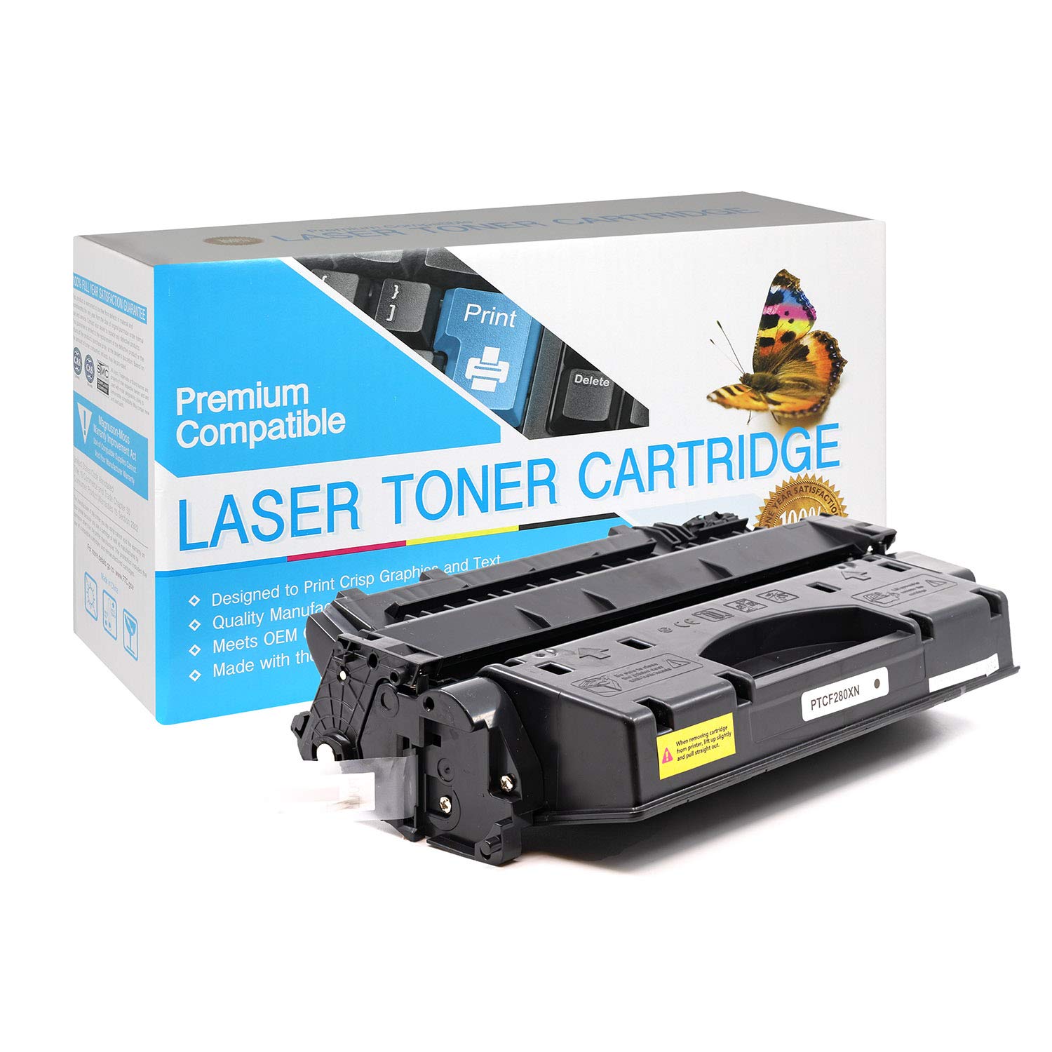 MS Imaging Supply Toner Replacement Compatible with HP CF280A, 80A, Works with: Laserjet Pro 400 M401A, M401D, M401DN, M401DW, M401N, M425DN, M425DW (Black)