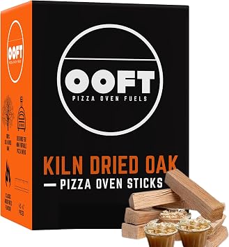OOFT Pizza Oven Wood - 100% Kiln Dried Oak Cooking Wood - Perfect for Uni, Gozney, Solo Stove and Other Brands - 12-14 lb Box - High Fire & Slow Burning - Great for Grilling, Smoking, BBQ Wood 6"