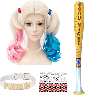 Cosplay Perücken Rosa und Blau Perücke mit Zwei Pferdeschwänzen