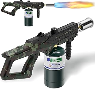 Sondiko Powerful Cooking Propane Torch Gun, Culinary Torch Campfire Starter, Adjustable Torch Burner for Searing Steak, BBQ, Welding (Propane Tank Not Included)