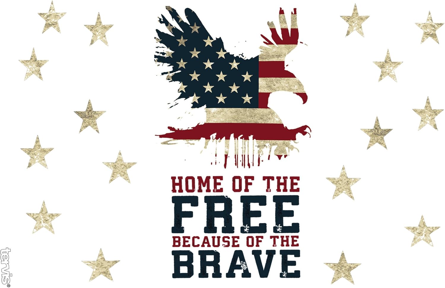 Tervis Made in USA Double Walled Home of the Free Because of the Brave Insulated Tumbler Cup Keeps Drinks Cold & Hot, 16oz - No Lid, Clear - Image 2