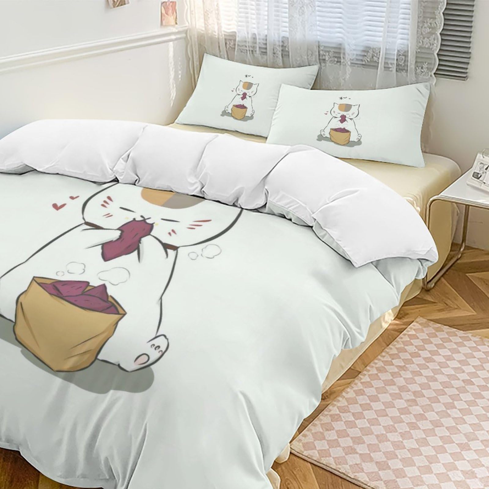 夏目友人帳 掛けふとんカバー 枕カバー Amazon｜夏目友人帳 ニャンコ先生 寝具 3ピース 複数のサイズ