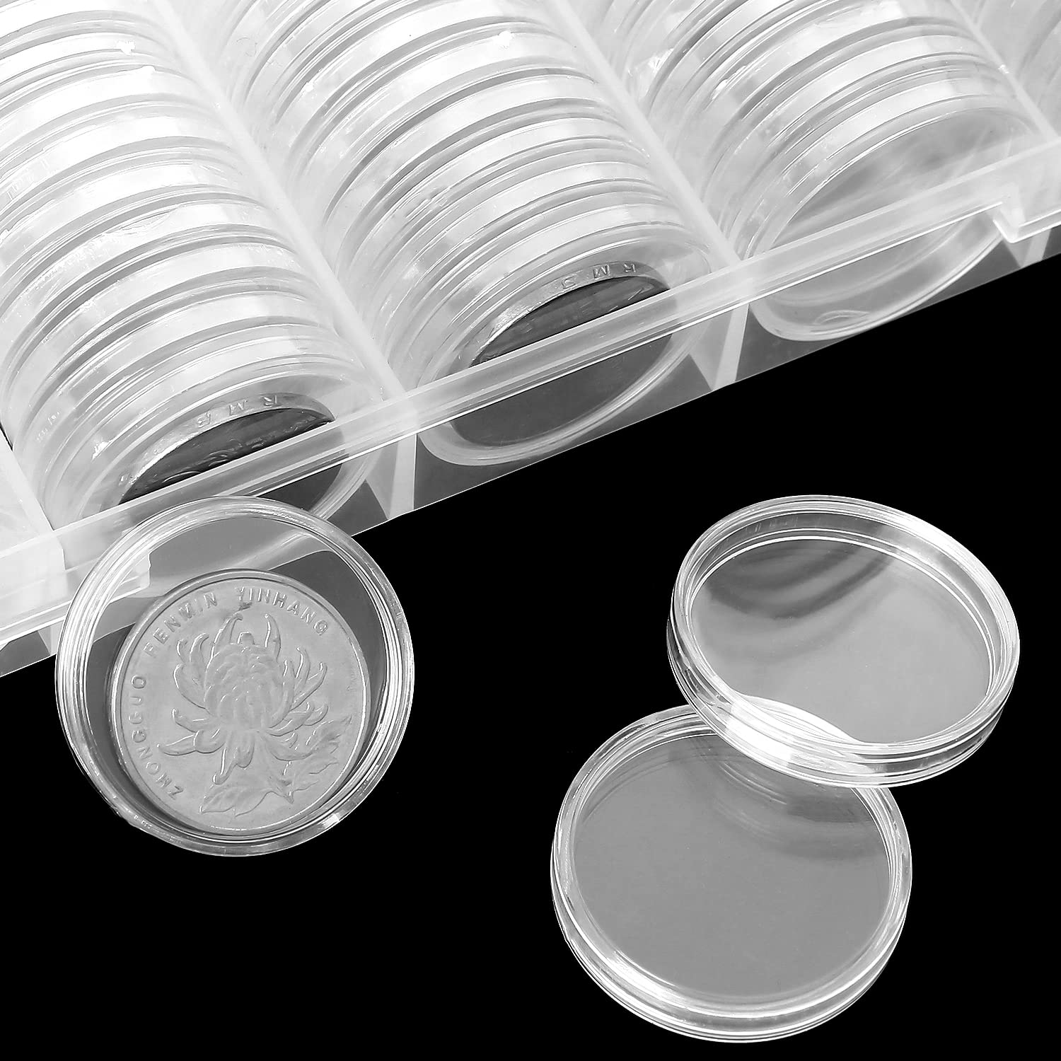 Coins&More Capsule Per Monete Da Collezione (Diametro 30 Mm) 500 Lire Argento - Foto 5