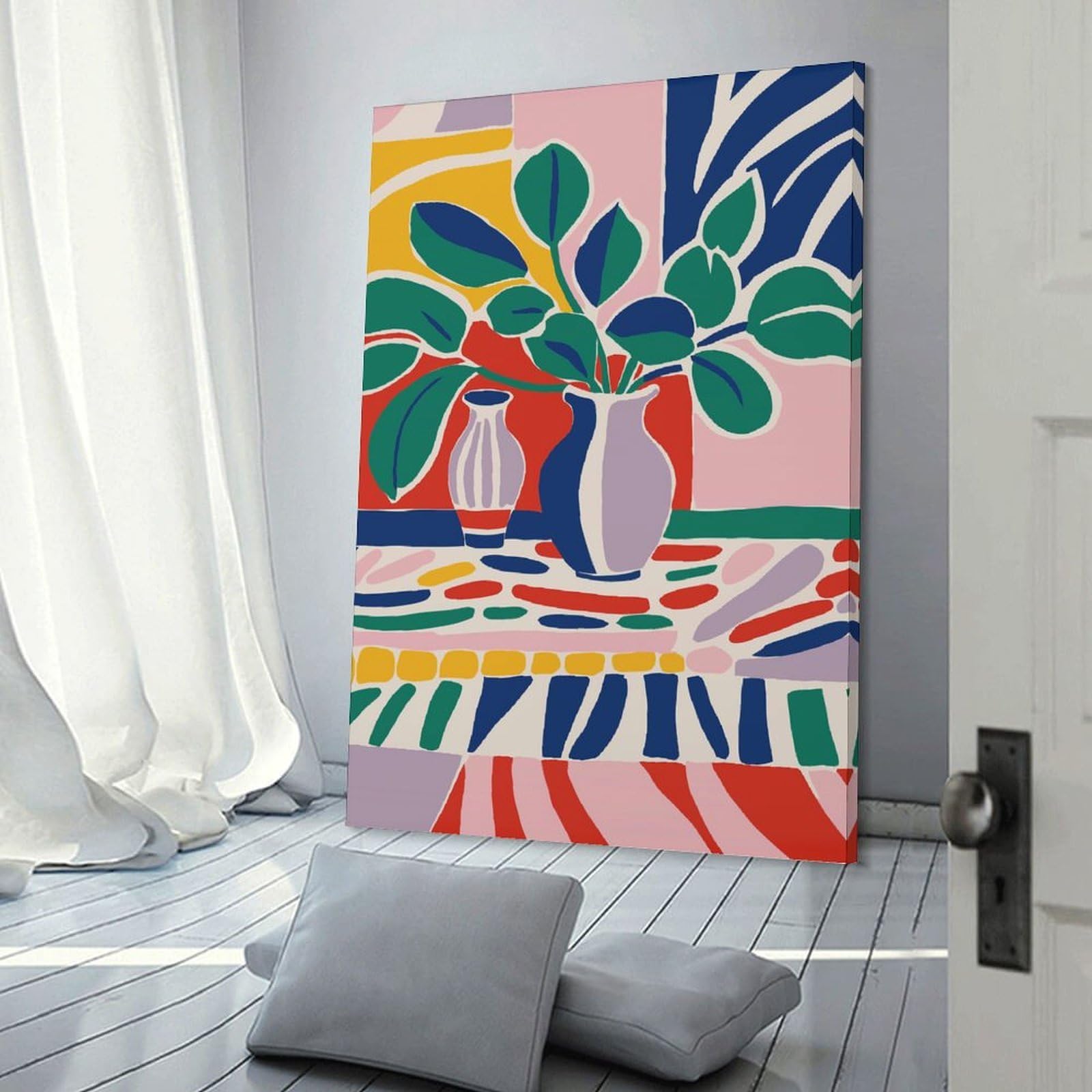 Junmoney Room Decor Wall Art Abstract Floral Still Life, 20x30inch(50x75cm), for Home Lounge, Bedroom Or Reading Nook, Eye Catching Artwork for Blank Walls