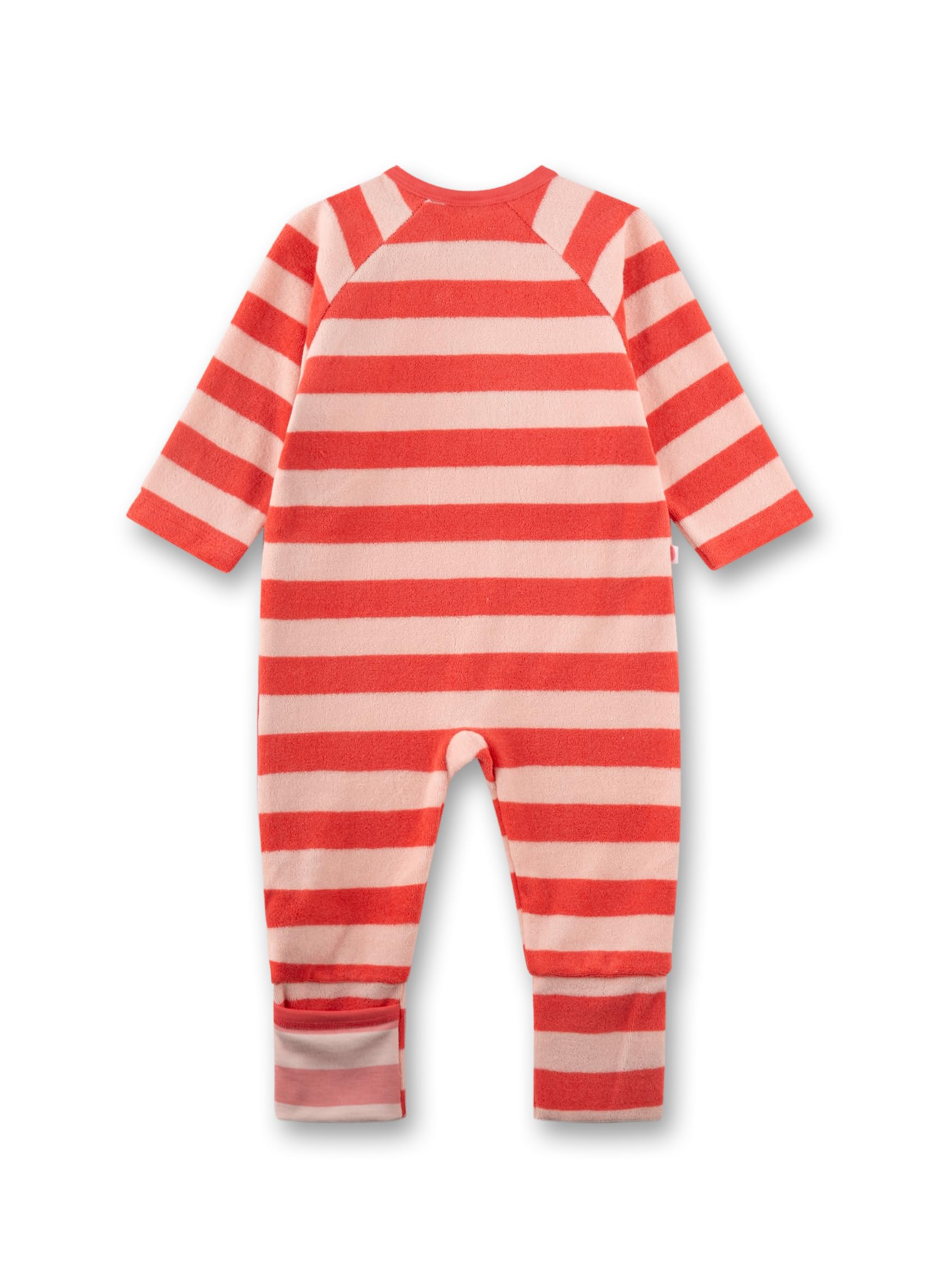 Sanetta Baby-Strampler beige Marienkäfer | Praktischer und bequemer Strampler aus 100% Bio-Baumwolle für Mädchen.