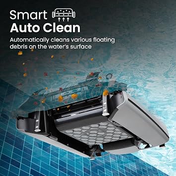 Betta SE Plus Solar Powered Robotic Pool Skimmer with Carrying and Storage Bag, 24/7 Continuous Cleaning Battery Power, Dual Charging Options, and Anti-Stuck Foam Noodle