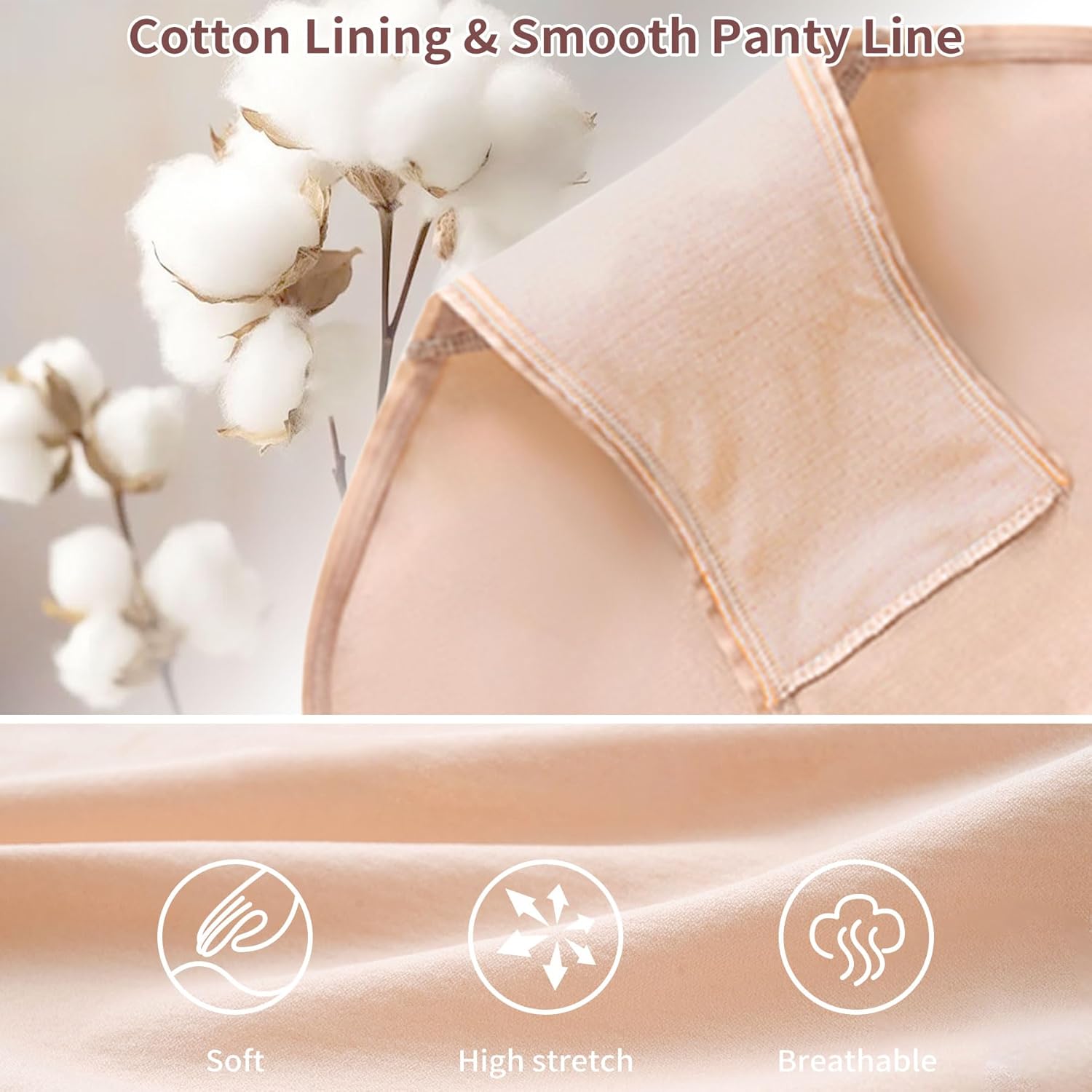 Peauty Women's Maternity High Waisted Underwear,Over the Belly Support Seamless Soft Pregnancy Postpartum-Panties - Image 5