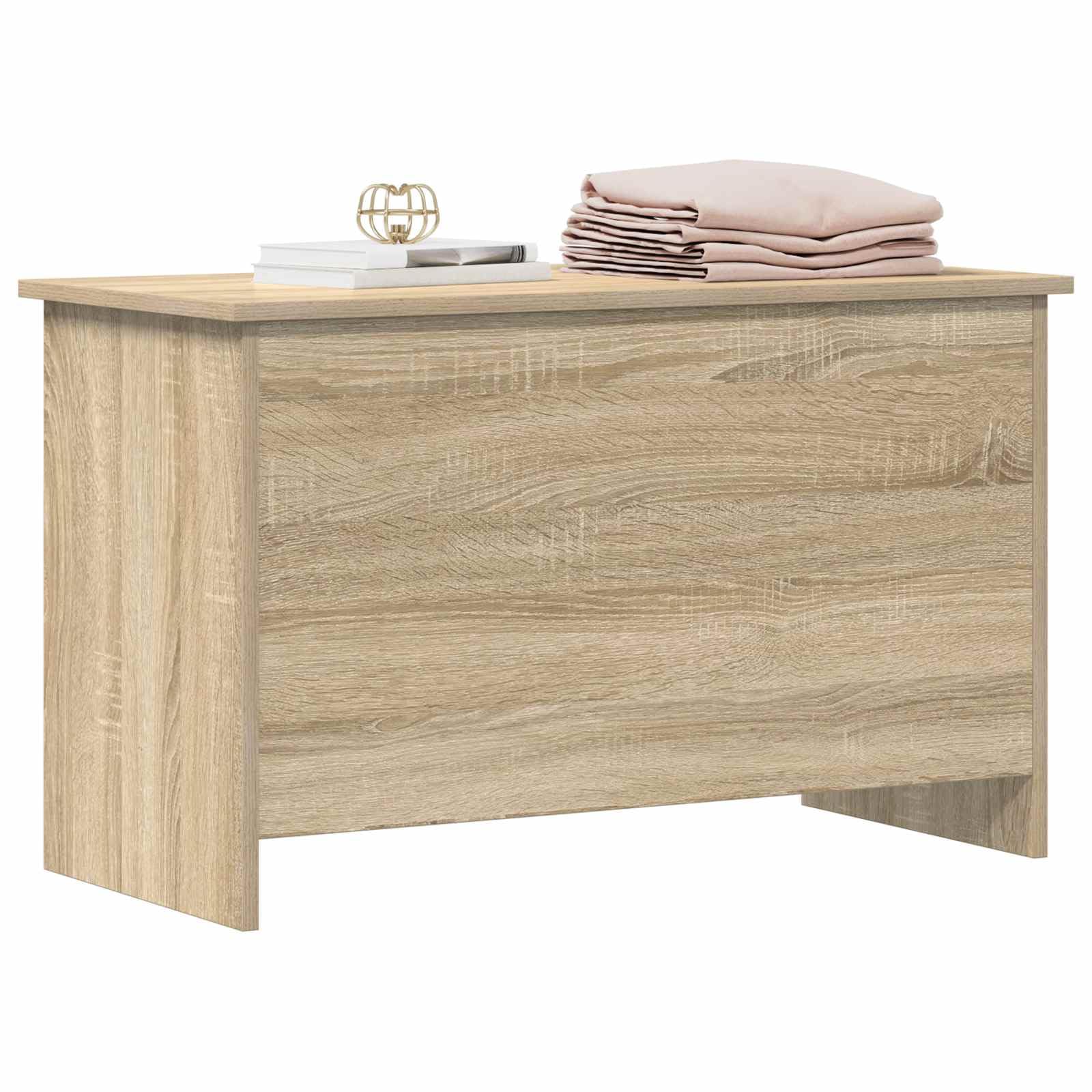 vidaXL Cassa di stoccaggio Rovere Sonoma 80 x 40 x 50 cm
