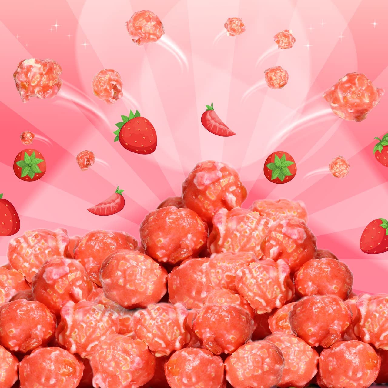Amazon.com: Gourmet Pink Strawberry Colored Popcorn by It's Delish